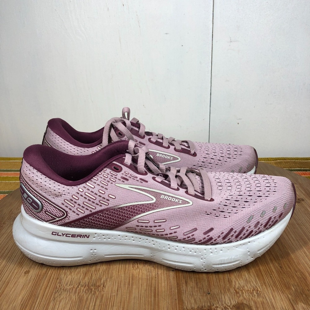 brooks glycerin 20 womens size 9 shoes purple athletic running sneakers - Picture 2 of 13